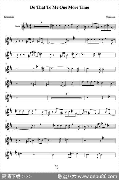 DOTHATTOMEONEMORETIME（次中音萨克斯）