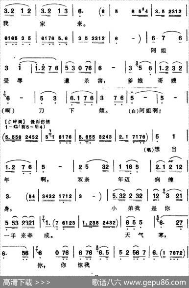 [芗剧曲调]诸亲蒙难十年整（选自《金蛇郎君》袁承志唱腔）|吴陈彬记谱陈松民校订