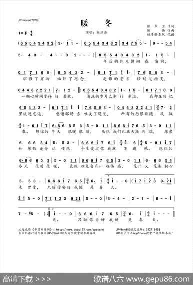 暖冬 - 陈红卫|陈伟