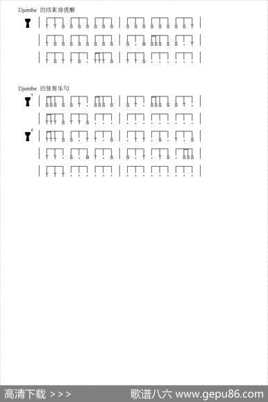 KonkobaI（非洲手鼓谱）