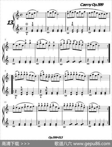 《车尔尼练习曲》OP.599之011-020