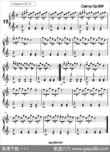 《车尔尼练习曲》OP.599之011-020
