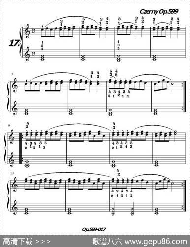 《车尔尼练习曲》OP.599之011-020