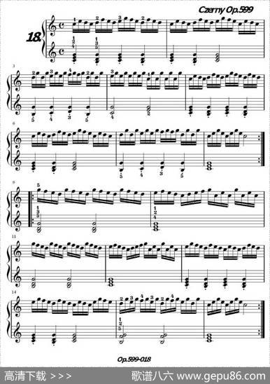 《车尔尼练习曲》OP.599之011-020