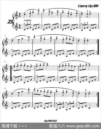 《车尔尼练习曲》OP.599之021-030