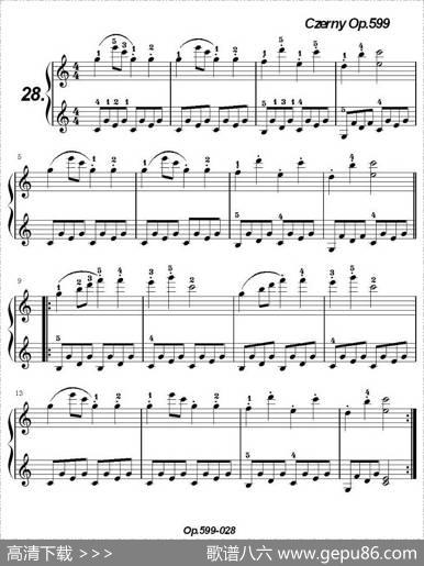 《车尔尼练习曲》OP.599之021-030