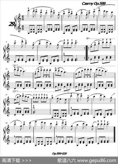 《车尔尼练习曲》OP.599之021-030
