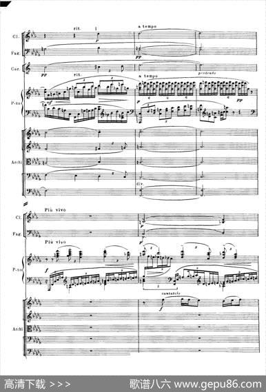 拉赫玛尼诺夫第三钢琴协奏曲总谱完整版（P41—60）|谢尔盖·瓦西里耶维奇·拉赫玛尼诺夫