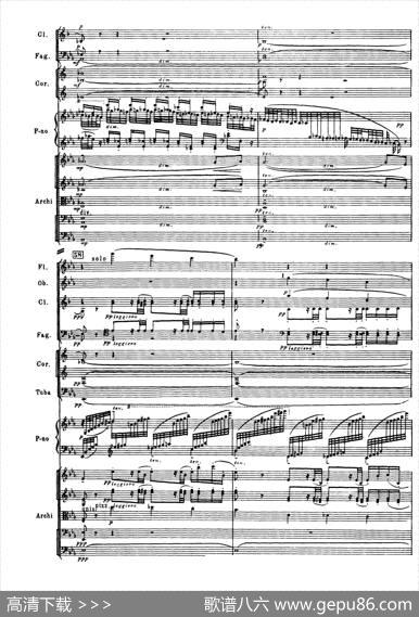 拉赫玛尼诺夫第三钢琴协奏曲总谱完整版（P81—100）|谢尔盖·瓦西里耶维奇·拉赫玛尼诺夫