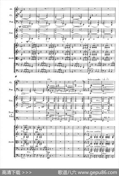 拉赫玛尼诺夫第三钢琴协奏曲总谱完整版（P81—100）|谢尔盖·瓦西里耶维奇·拉赫玛尼诺夫