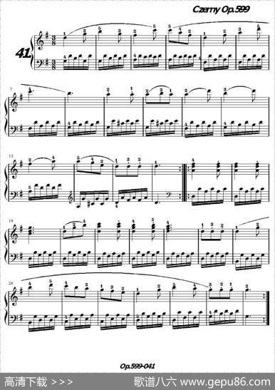 《车尔尼练习曲》OP.599之041-050
