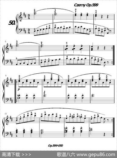 《车尔尼练习曲》OP.599之041-050