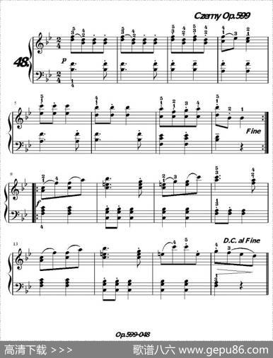 《车尔尼练习曲》OP.599之041-050