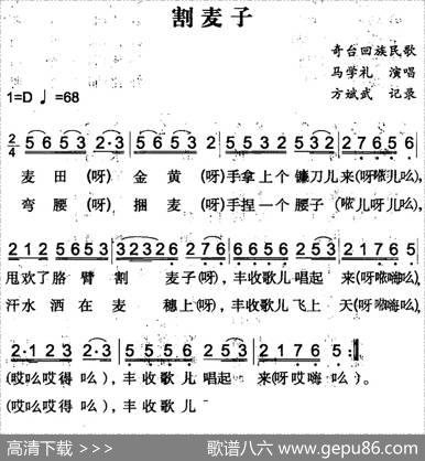 割麦子（奇台回族民歌）|方斌武记录