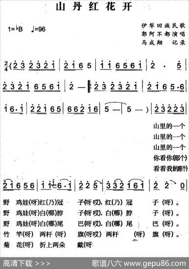 山丹红花开（伊犁回族民歌）|马成翔记录