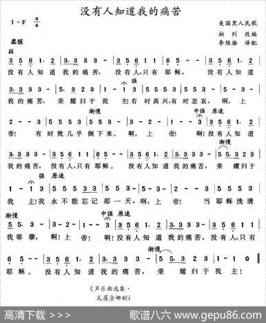 没有人知道我的痛苦（美）
