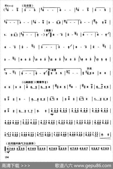 鱼水情（七种吹奏乐器联奏）|刘凤山编曲