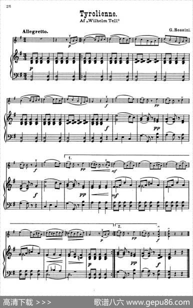 Tyrolienne.（小提琴+钢琴伴奏）
