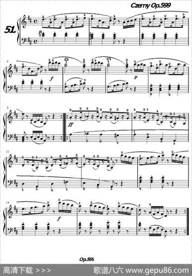 《车尔尼练习曲》OP.599之051-060