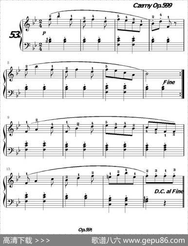 《车尔尼练习曲》OP.599之051-060