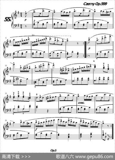 《车尔尼练习曲》OP.599之051-060