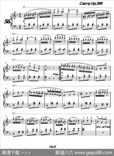 《车尔尼练习曲》OP.599之051-060