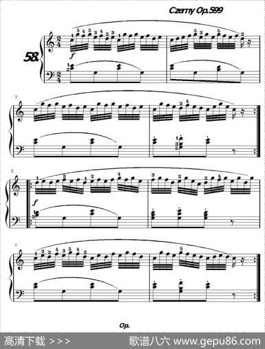 《车尔尼练习曲》OP.599之051-060