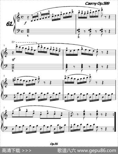 《车尔尼练习曲》OP.599之061-070