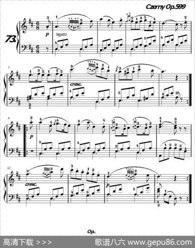 《车尔尼练习曲》OP.599之071-080