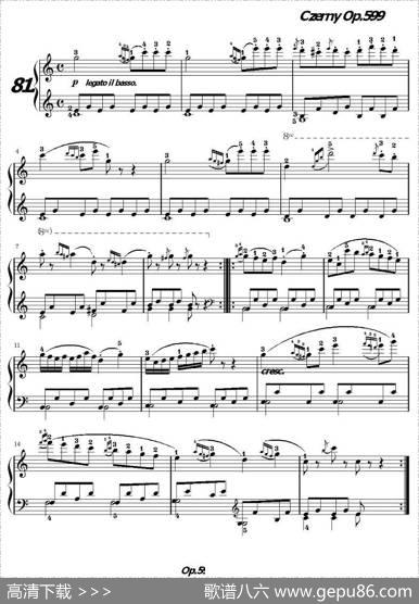 《车尔尼练习曲》OP.599之081-090