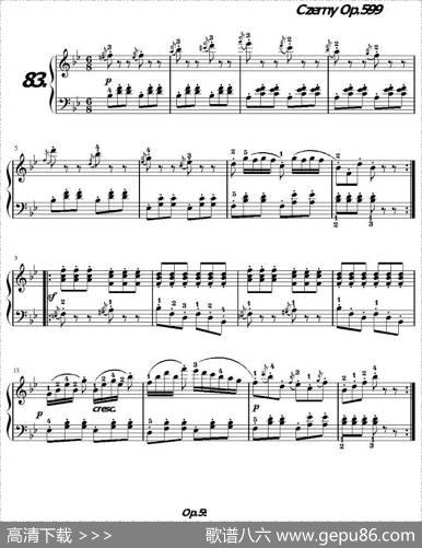 《车尔尼练习曲》OP.599之081-090