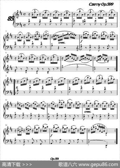 《车尔尼练习曲》OP.599之081-090
