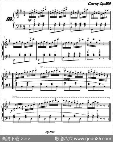《车尔尼练习曲》OP.599之081-090