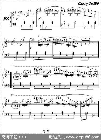 《车尔尼练习曲》OP.599之091-100