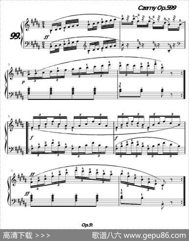 《车尔尼练习曲》OP.599之091-100