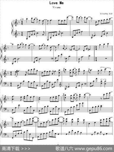 LoveMe（SilverRay制谱版）|Yiruma曲SilverRay制谱