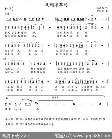 又到采茶时 - 张立国|党继志