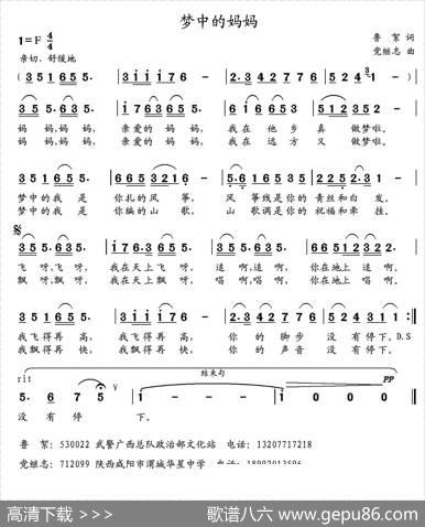 梦中的妈妈（鲁絮词党继志曲） - 鲁絮|党继志