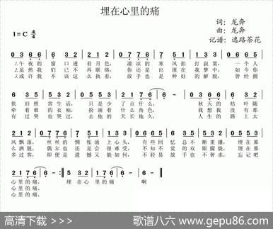 埋在心里的痛 - 龙奔|龙奔