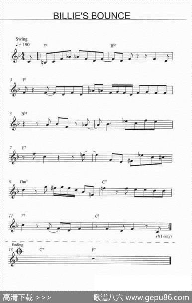 billie'sbounce（爵士钢琴）