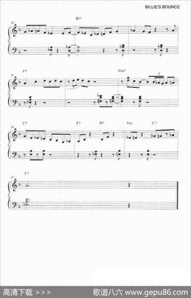 billie'sbounce（爵士钢琴）
