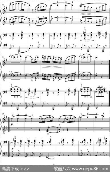 军队进行曲（四手联弹）