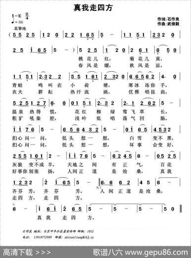真我走四方（石作良词武俊毅曲） - 石作良|武俊毅
