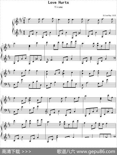 LoveHurts|Yiruma作曲SilverRay制谱