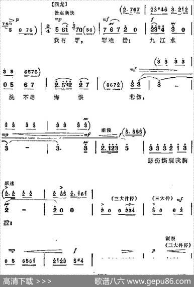 革命现代京剧《杜鹃山》主要唱段：怒火烧（第八场雷刚、郑老万、李石坚、杜妈妈唱段）
