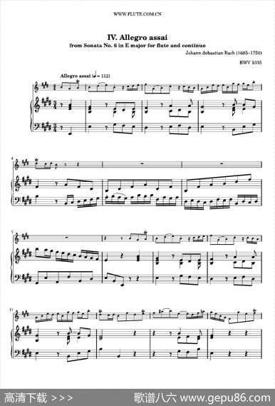 AllegroAssai（BWV1035）|巴赫