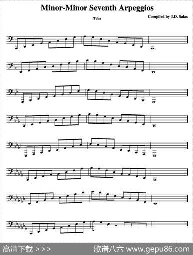 Minor-Minor7thArpeggios-Tuba（大号练习教材选曲）