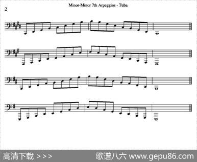 Minor-Minor7thArpeggios-Tuba（大号练习教材选曲）