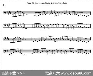 Dom.7thArp.&MajorScalesin3rds-Tuba（大号练习教材选曲）
