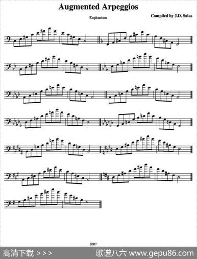 AugmentedArpeggios-Euphonium（上低音号练习教材选曲）